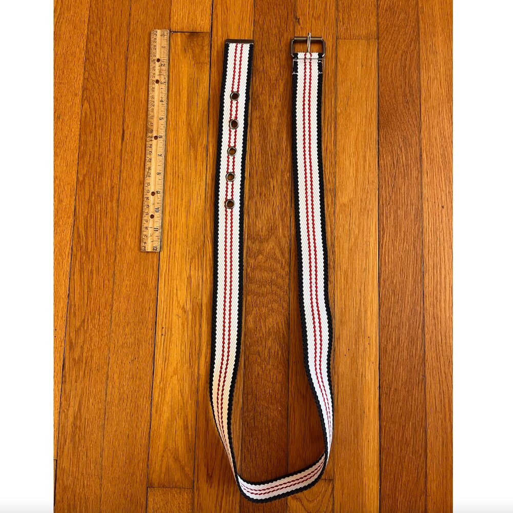 Red White Blue Braided Belt, 42 Inches